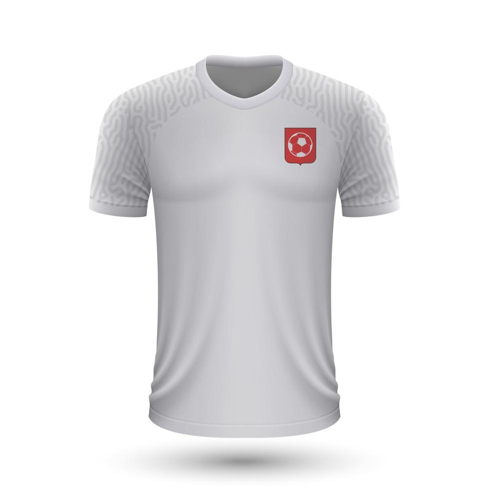 Realistic soccer shirt of Poland vector