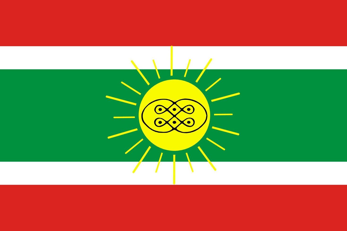 sencillo bandera de lunda chokwe vector