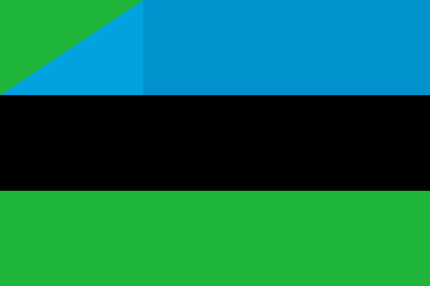 Simple flag of Zanzibar vector