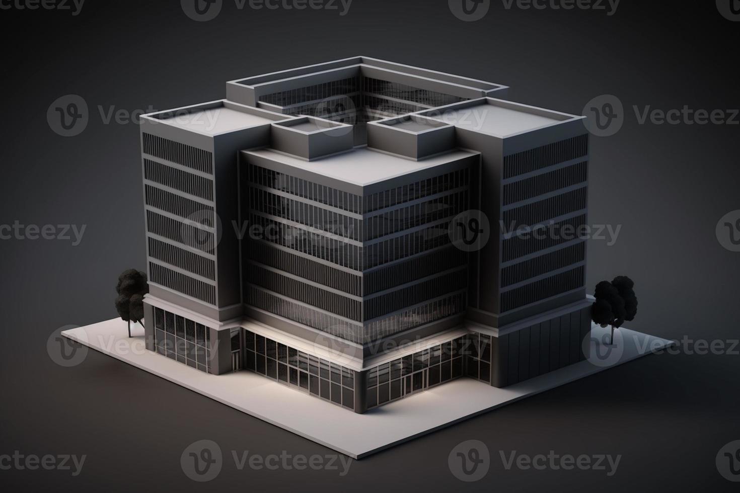 3D building Structure on a Surface, 3d real estate concept AI-generated