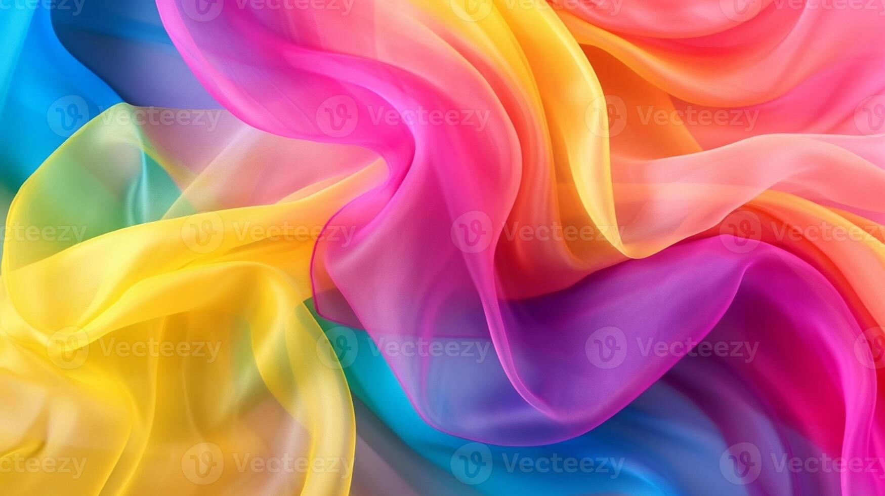 Rainbow colors soft luxury fabric cloth, artwork photo