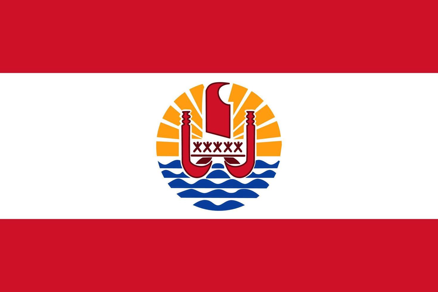 Simple flag of French Polynesia vector