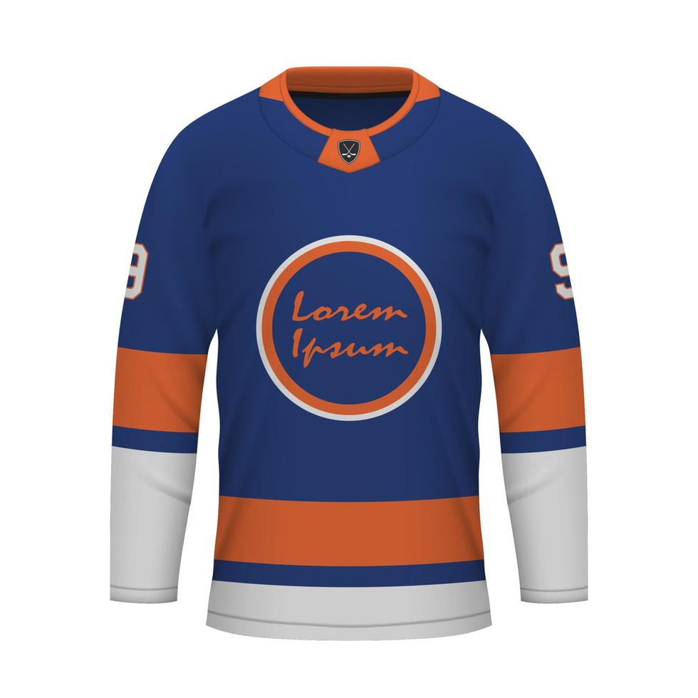 realista hielo hockey camisa de nuevo york, jersey modelo vector