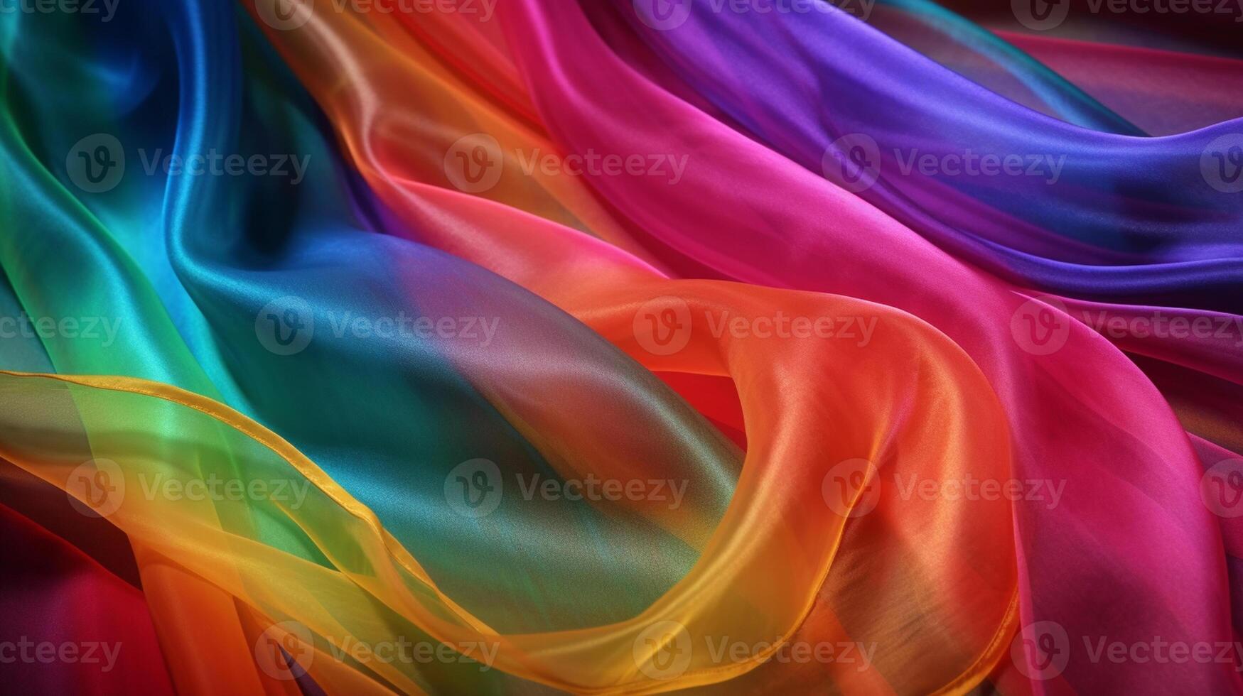 Rainbow colors soft luxury fabric cloth, artwork photo