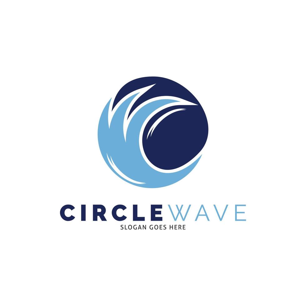Circle Wave Icon Vector Logo Template Illustration Design