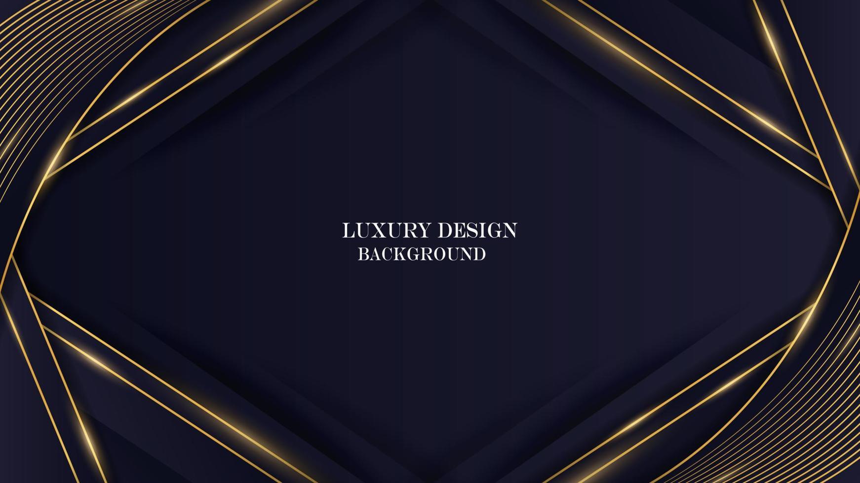 abstract luxury dark blue color background with shiny gold line. luxury elegant theme design vector