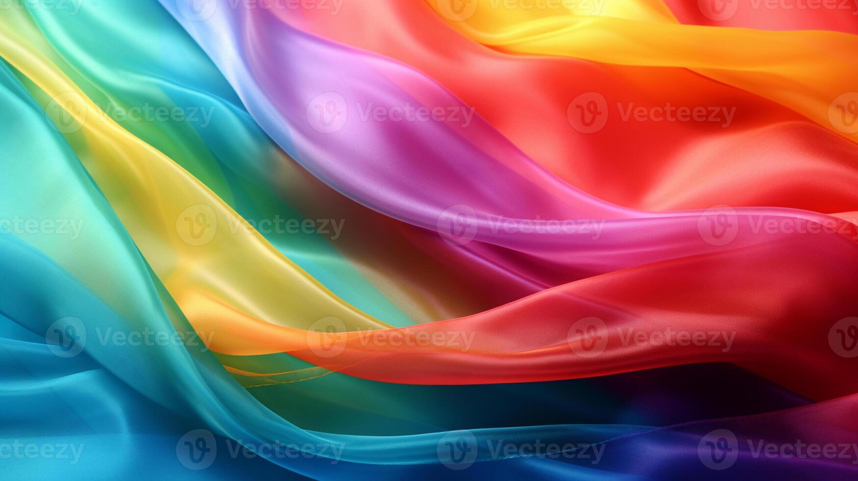 Rainbow colors soft luxury fabric cloth, artwork photo
