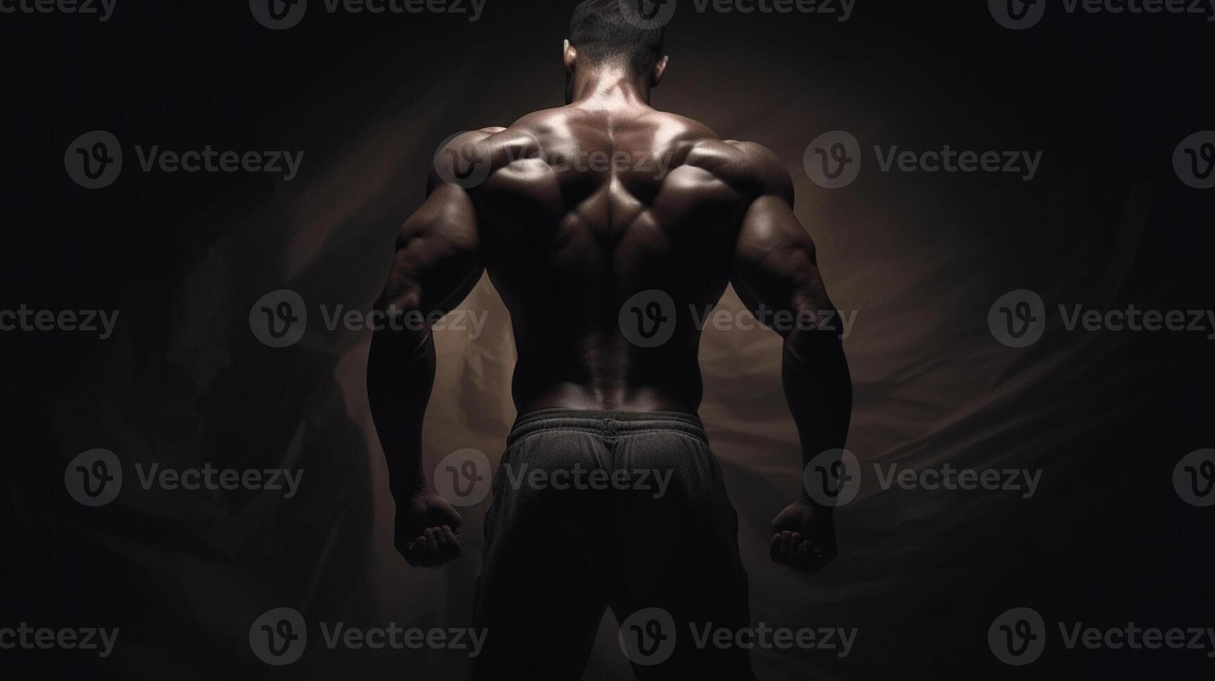 Handsome strong athletic men pumping up muscles workout bodybuilding concept background - muscular bodybuilder handsome men doing exercises in gym naked , artwork photo