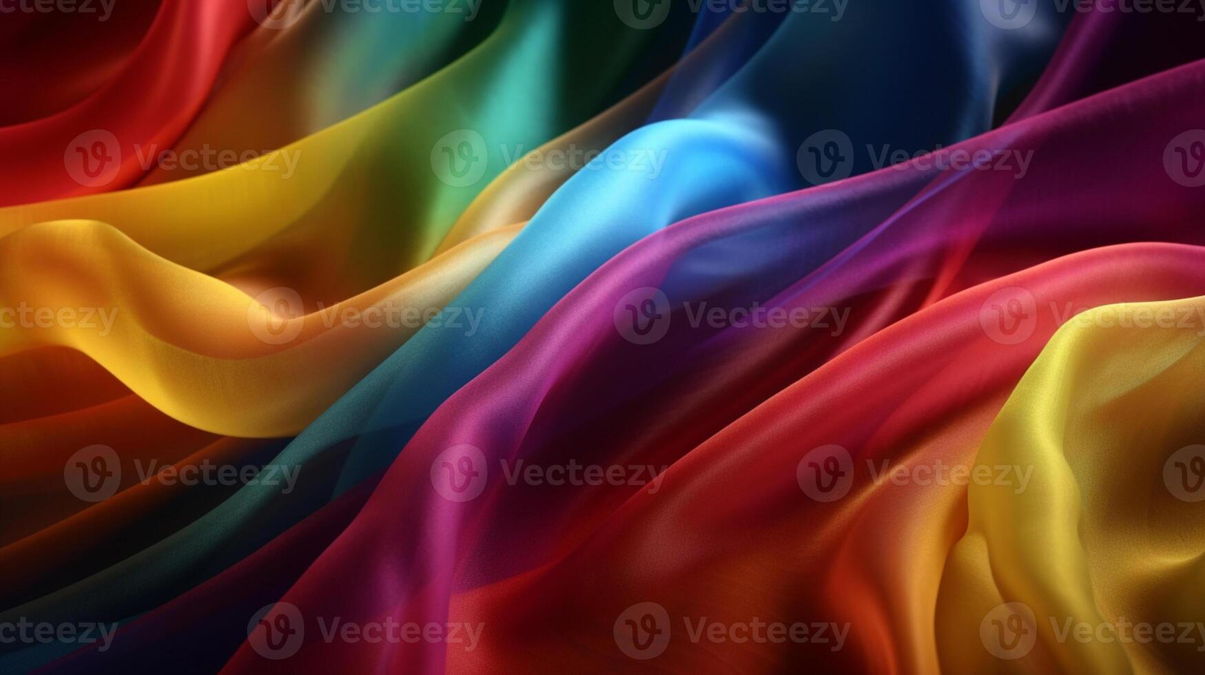 Rainbow colors soft luxury fabric cloth, artwork photo
