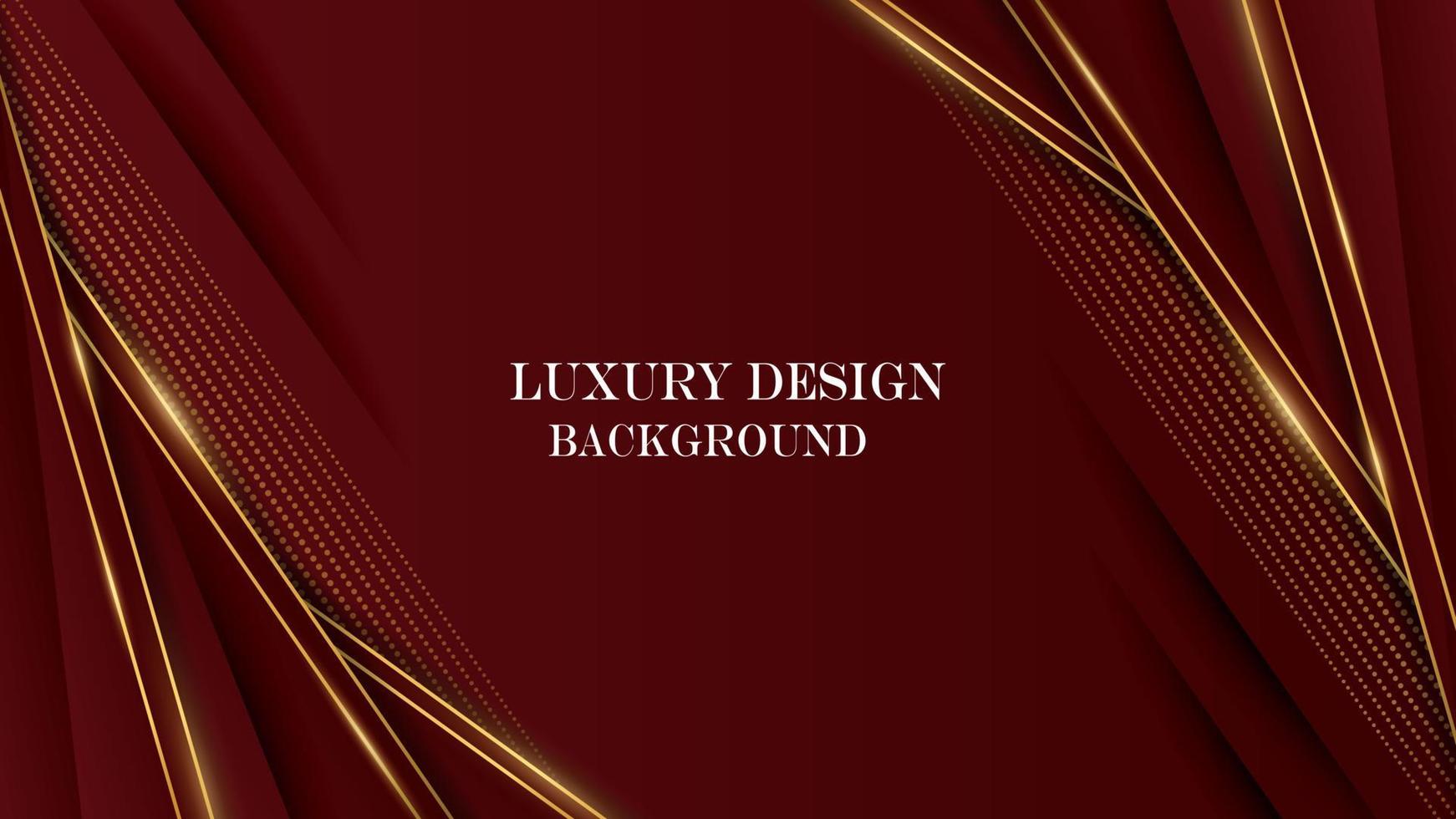 luxury abstract red color background with shiny gold line vector. luxury elegant theme design vector