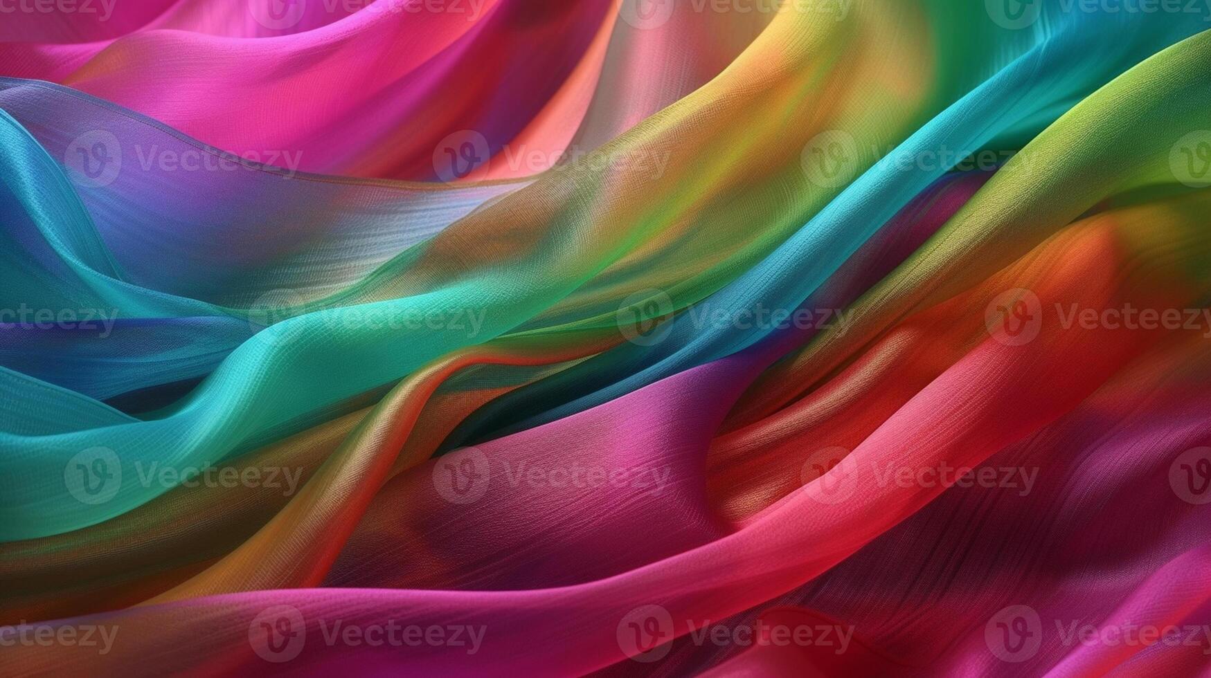 Rainbow colors soft luxury fabric cloth, artwork photo