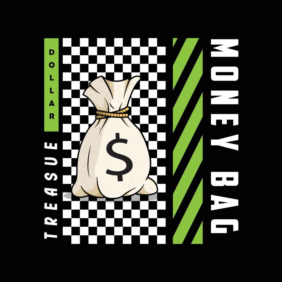 Money Bag Streetwear The Illustration vector