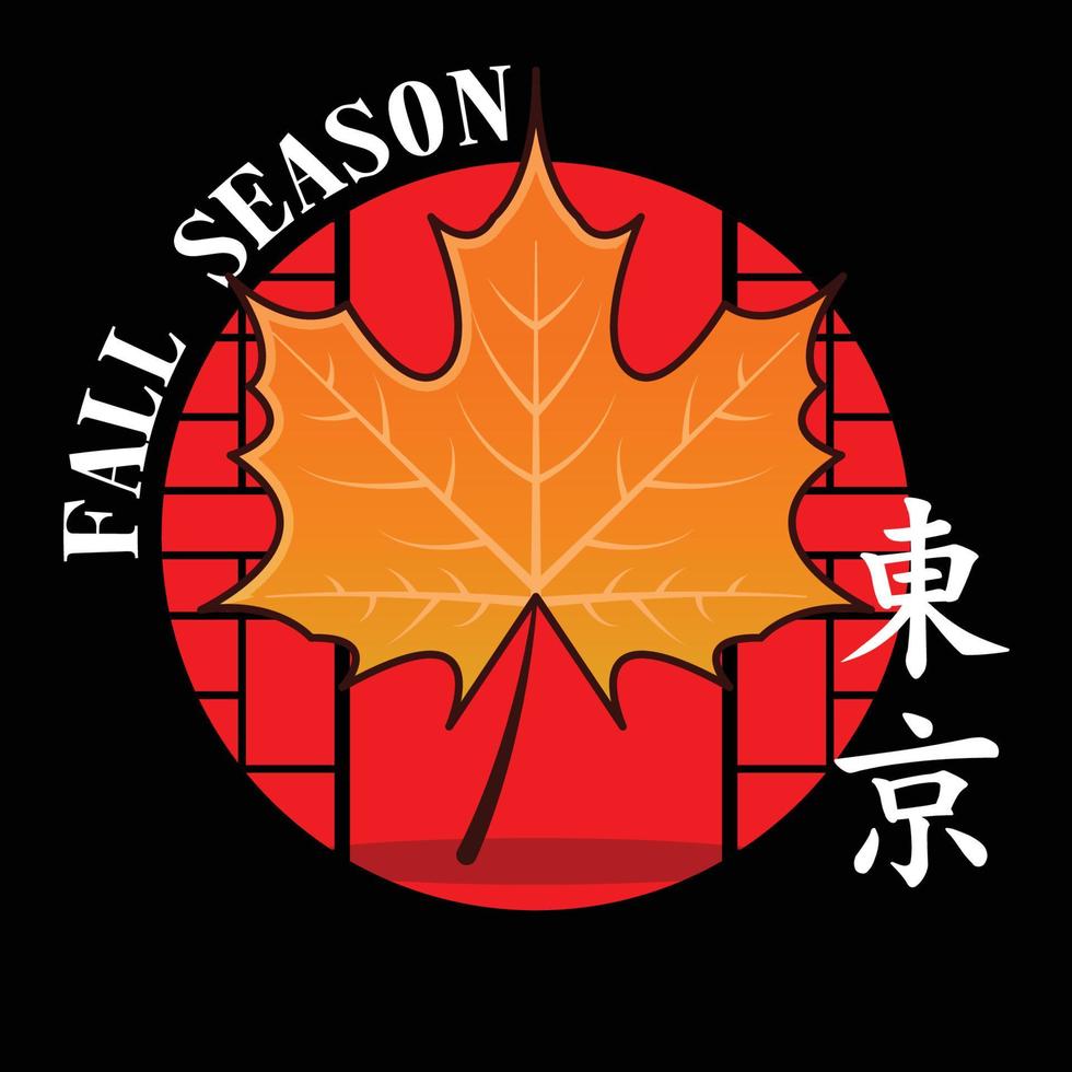 Fall Season in Japan Streetwear vector