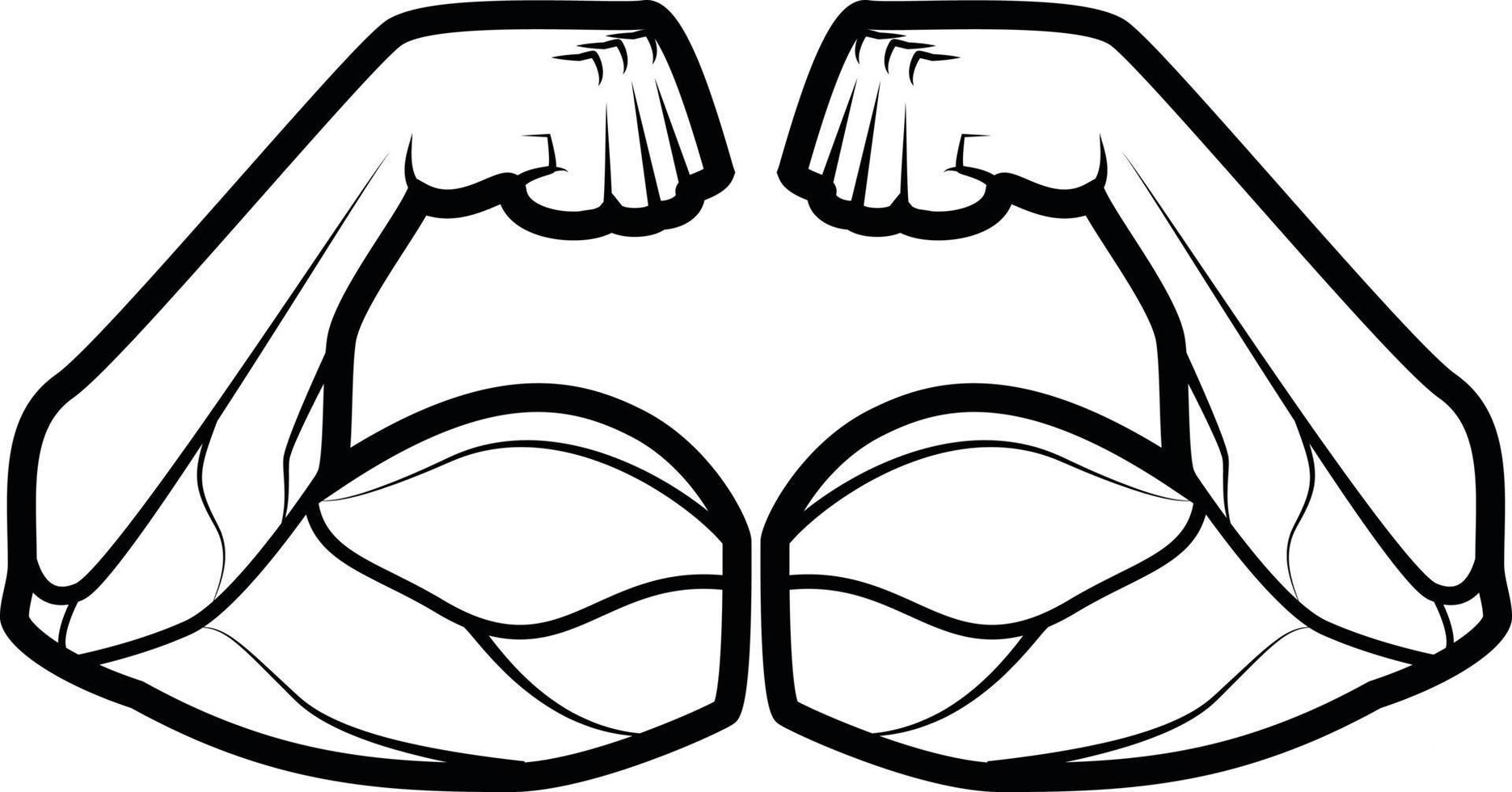 vector ilustración de fuerte brazos