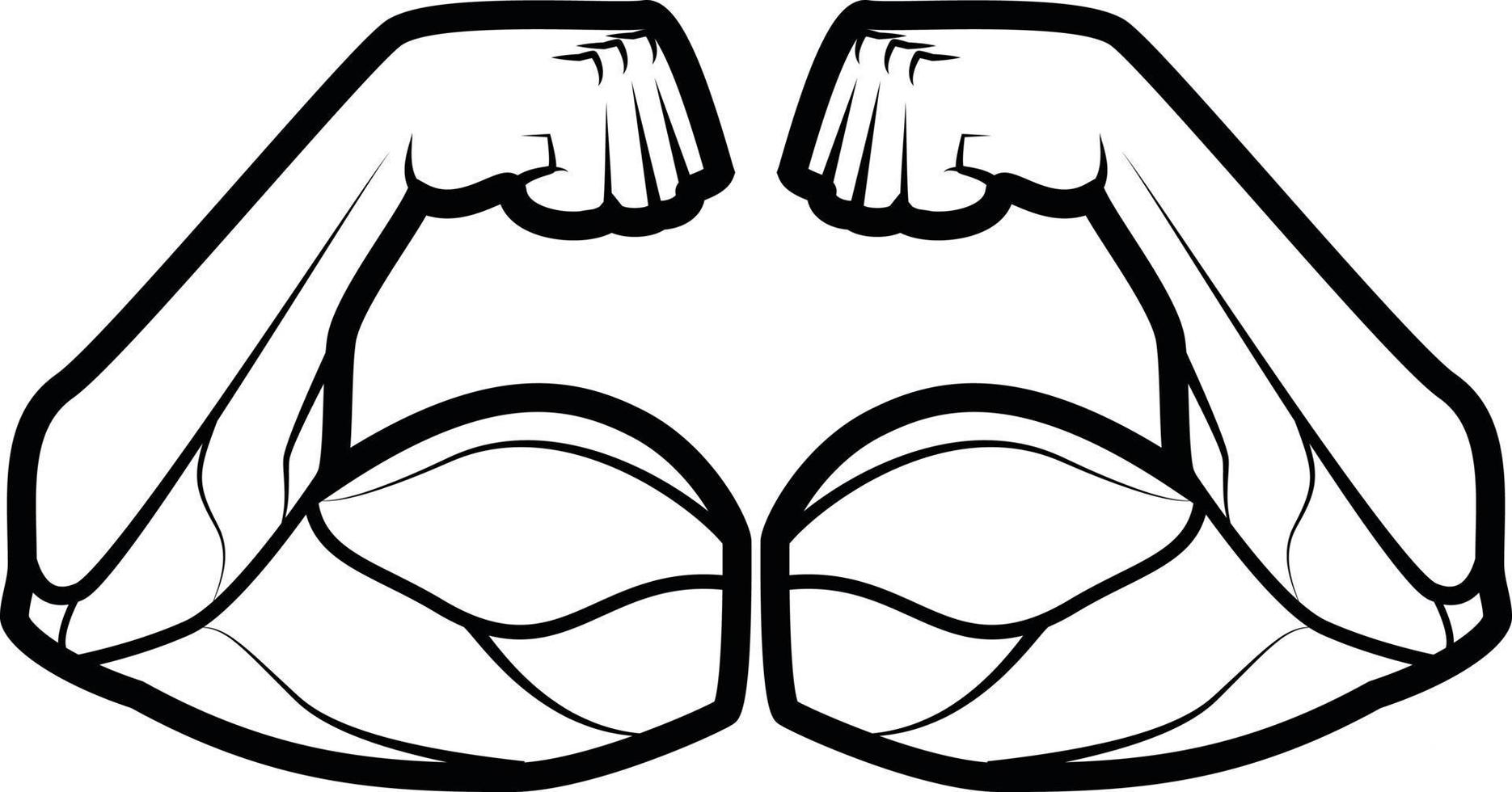 Vector Illustration Of Strong Arms