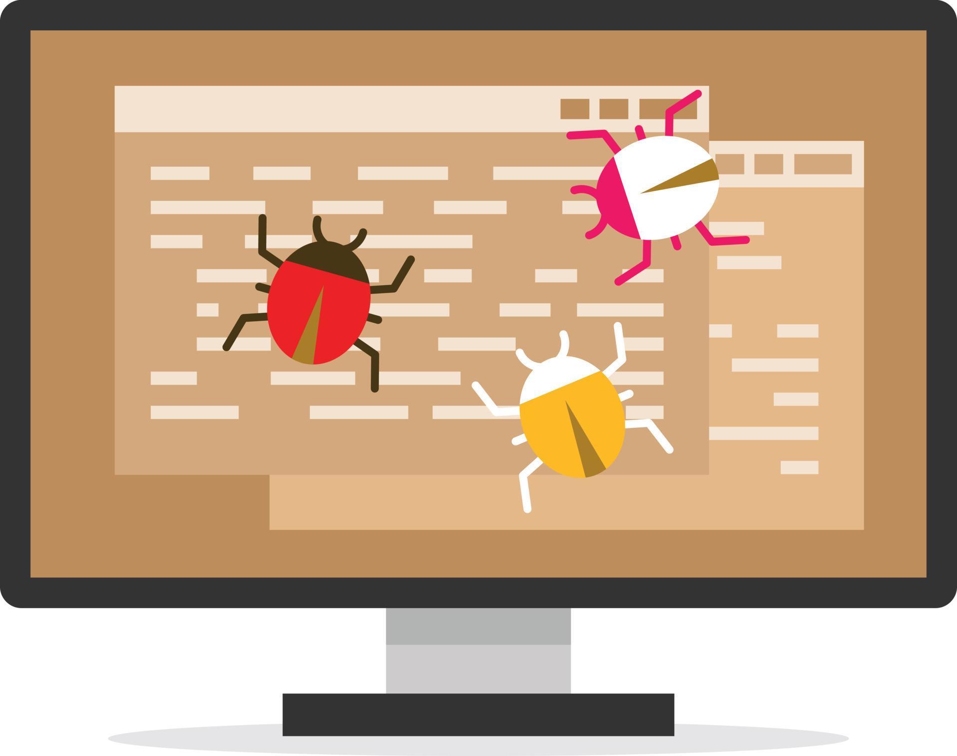 Vector Illustration Of A Debugging Concept 22756163 Vector Art at Vecteezy