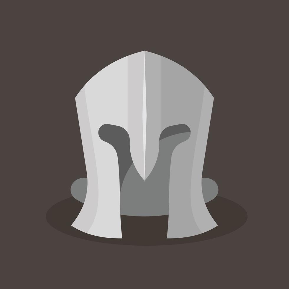 metal casco usado por caballeros en medieval veces vector