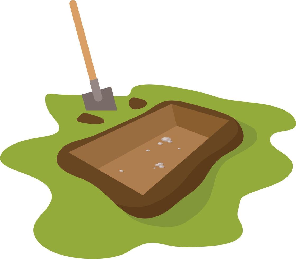 Vector Illustration Of A Hole In The Ground