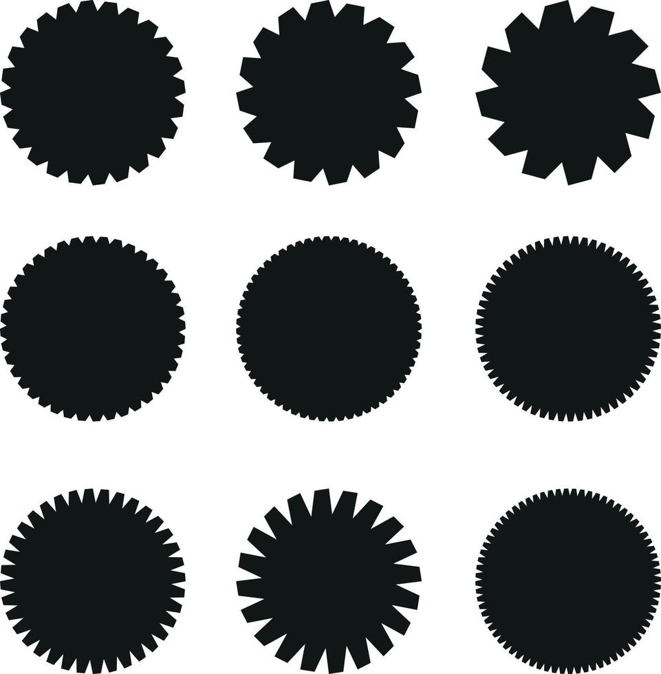 Vector Image Of Various Circular Shapes For Stickers And Labels