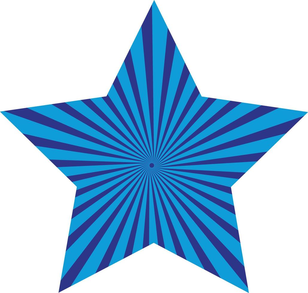 Vector Image Of A Star With Blue Rays