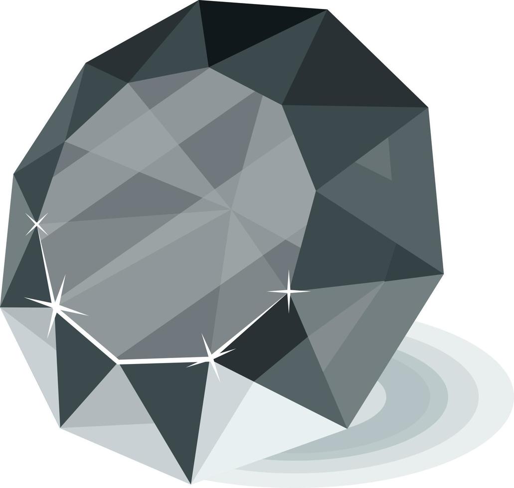 Vector Clip Art Of A Diamond Stone