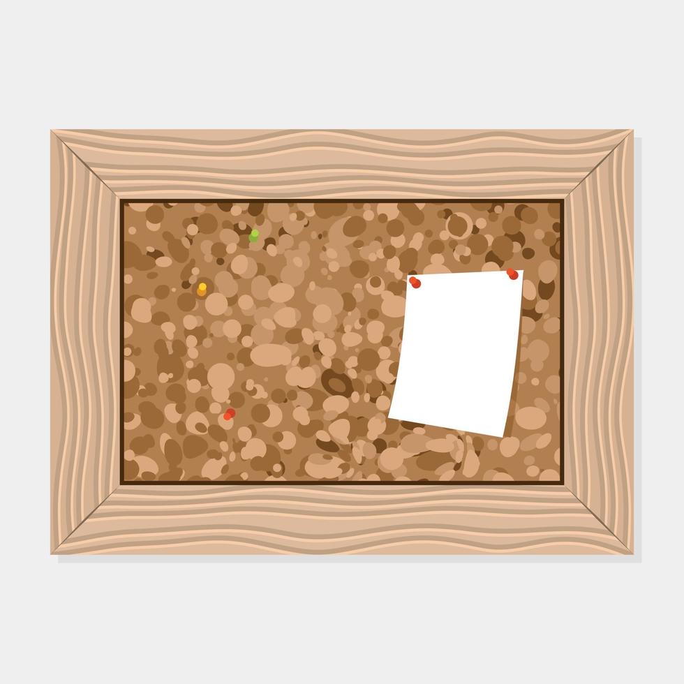 Vector Illustration Of A Cork Board