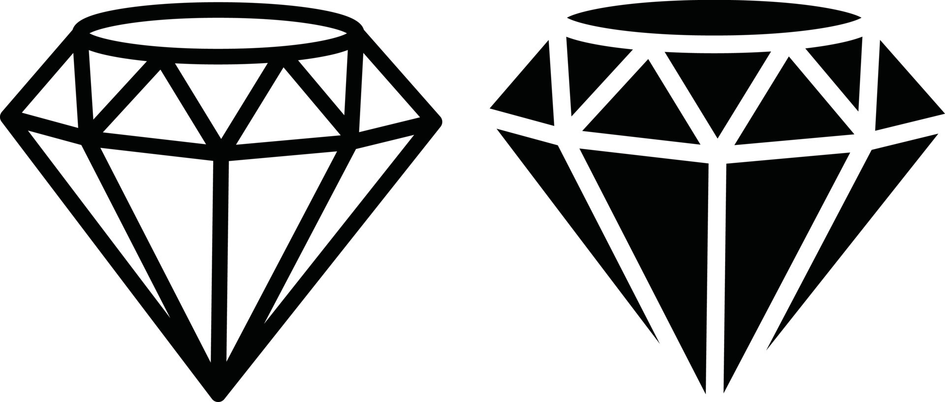 Black And White Illustration Of A Diamond 22756251 Vector Art at Vecteezy