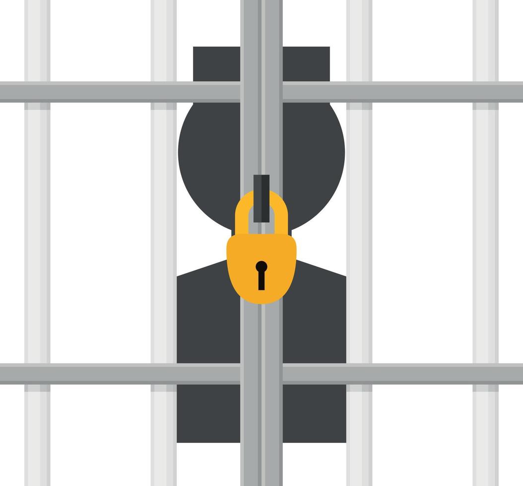 Vector Image Of A Man In A Prison