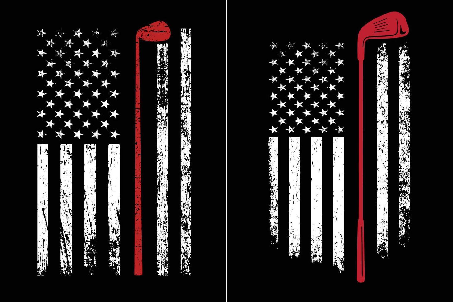Patriotic Golf Flag Design vector