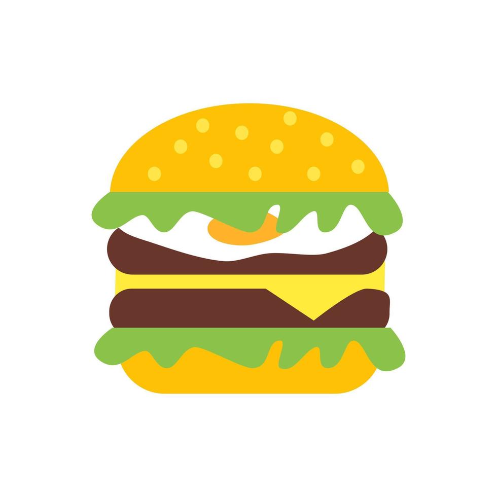 Burger icon isolated on white background. vector