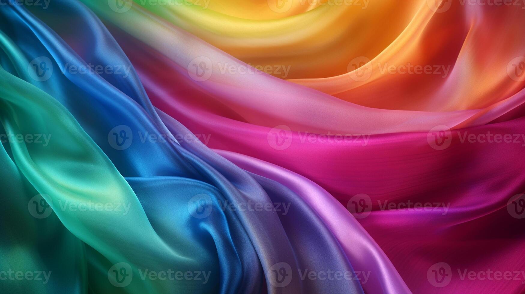 Rainbow colors soft luxury fabric cloth, artwork photo