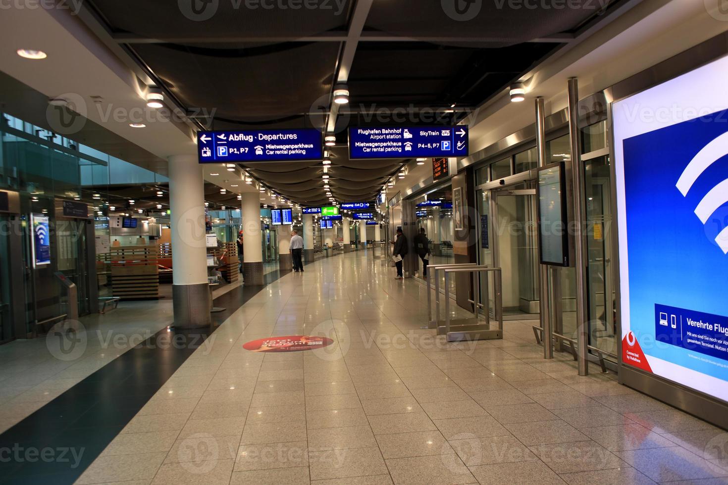 Dusseldorf, Germany, Wednesday 12 April 2023 International airport people walking and traveling in europe high quality background holidays prints photo