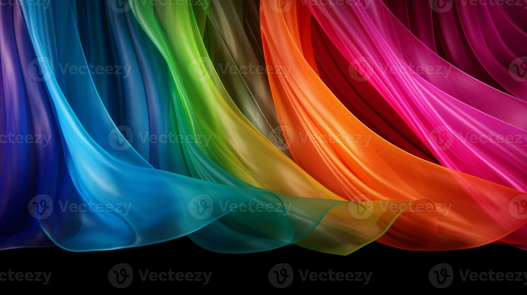 Rainbow colors soft luxury fabric cloth, ai generated artwork 22756681