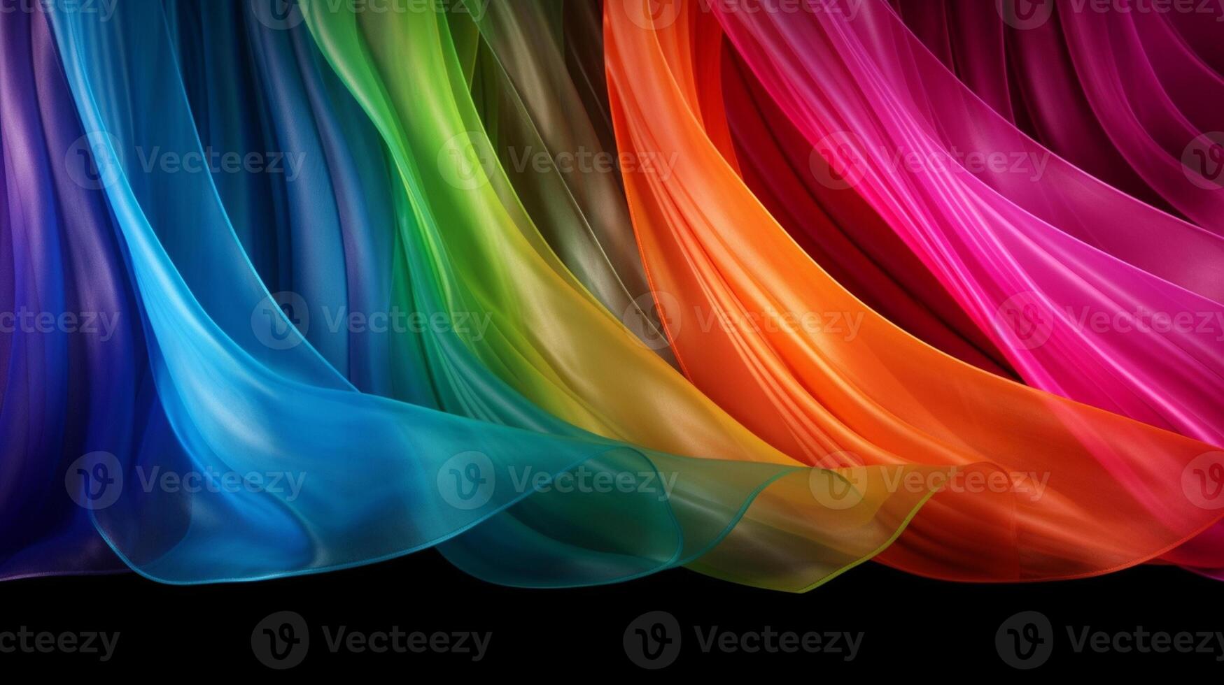 Rainbow colors soft luxury fabric cloth, artwork photo