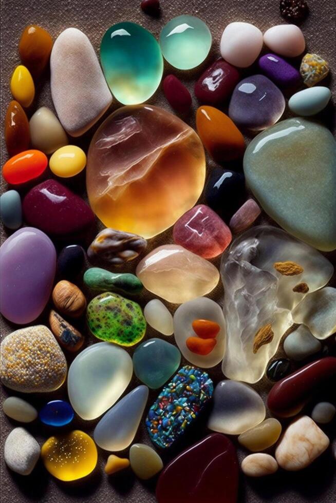 Illustration of beautiful stones. . photo