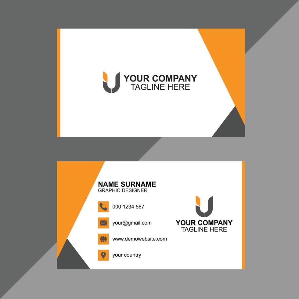 Simple business card design service vector