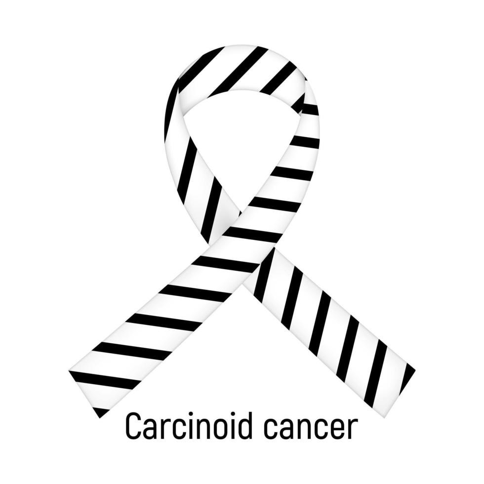 Cancer Ribbon. Carcinoid cancer. Vector illustration.