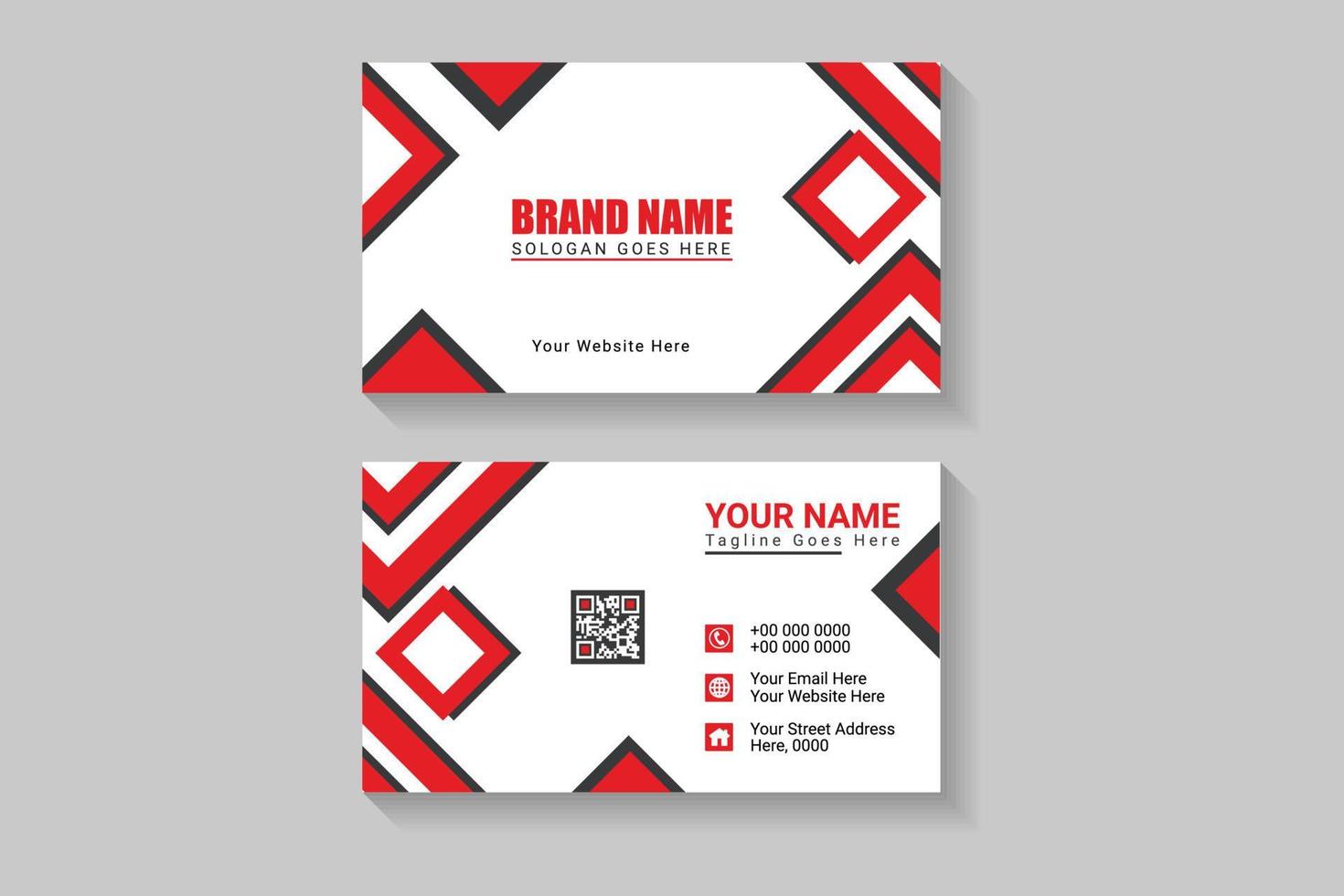 Modern business card design template vector