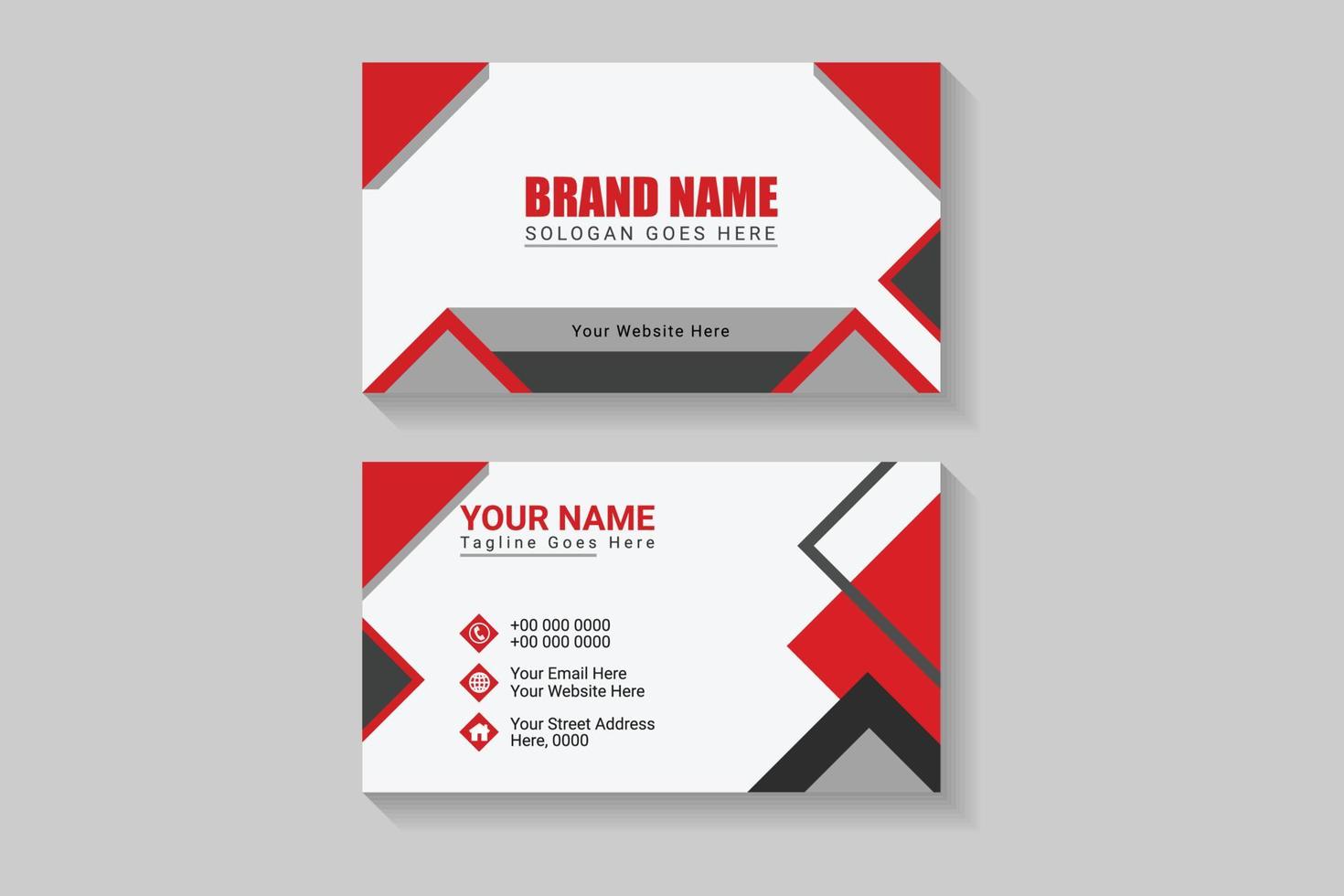 Modern business card design template vector illustration