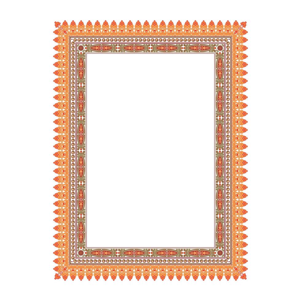 Vintage ornate seamless border vector set concept pattern in traditional style. curls and spirals ornament isolated on white background
