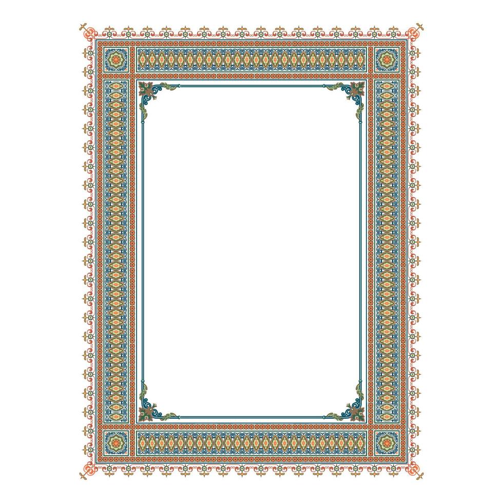 Vintage ornate seamless border vector set concept pattern in traditional style. curls and spirals ornament isolated on white background