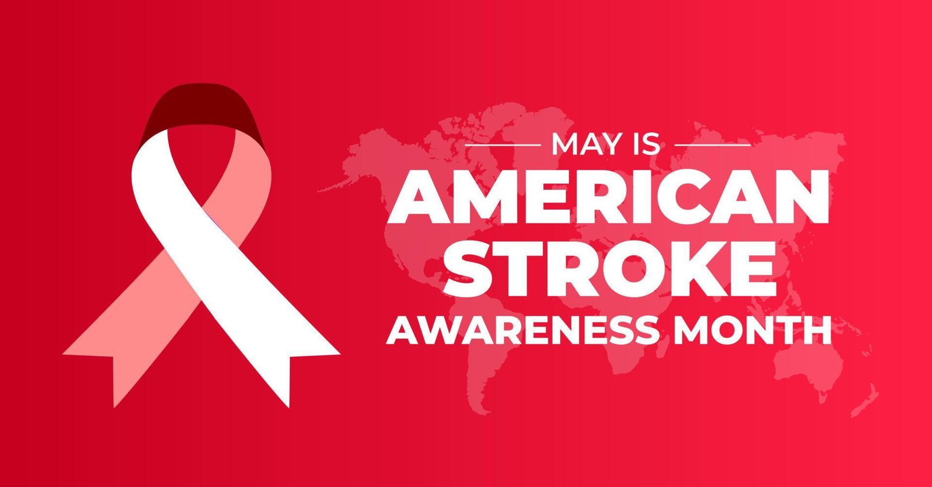 American Stroke Awareness Month background or banner design template celebrate in may vector