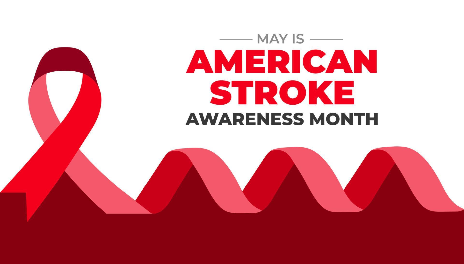 American Stroke Awareness Month background or banner design template