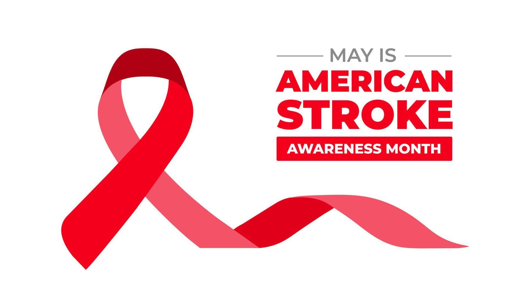 American Stroke Awareness Month background or banner design template celebrate in may vector