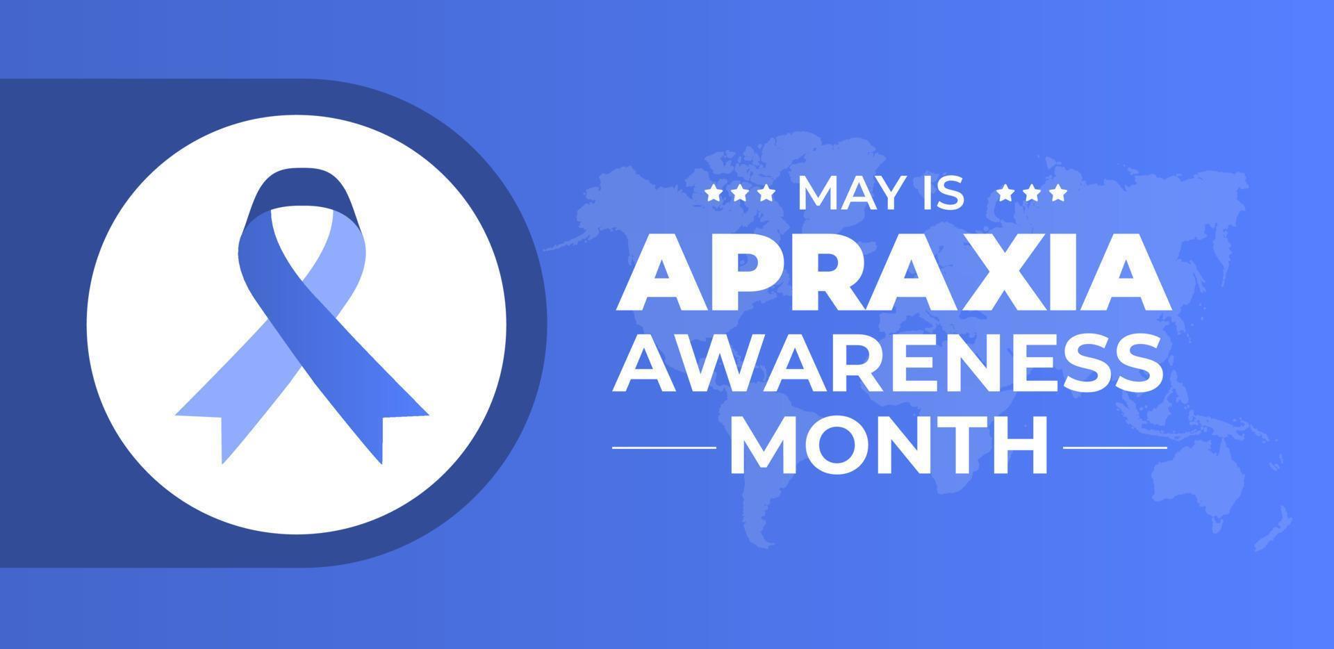 Apraxia Awareness Month background or banner design template celebrate in may vector