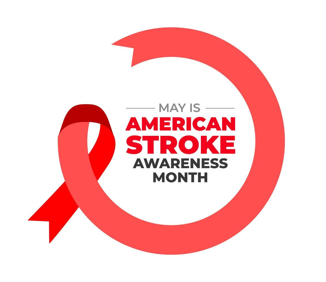 American Stroke Awareness Month background or banner design template celebrate in may vector
