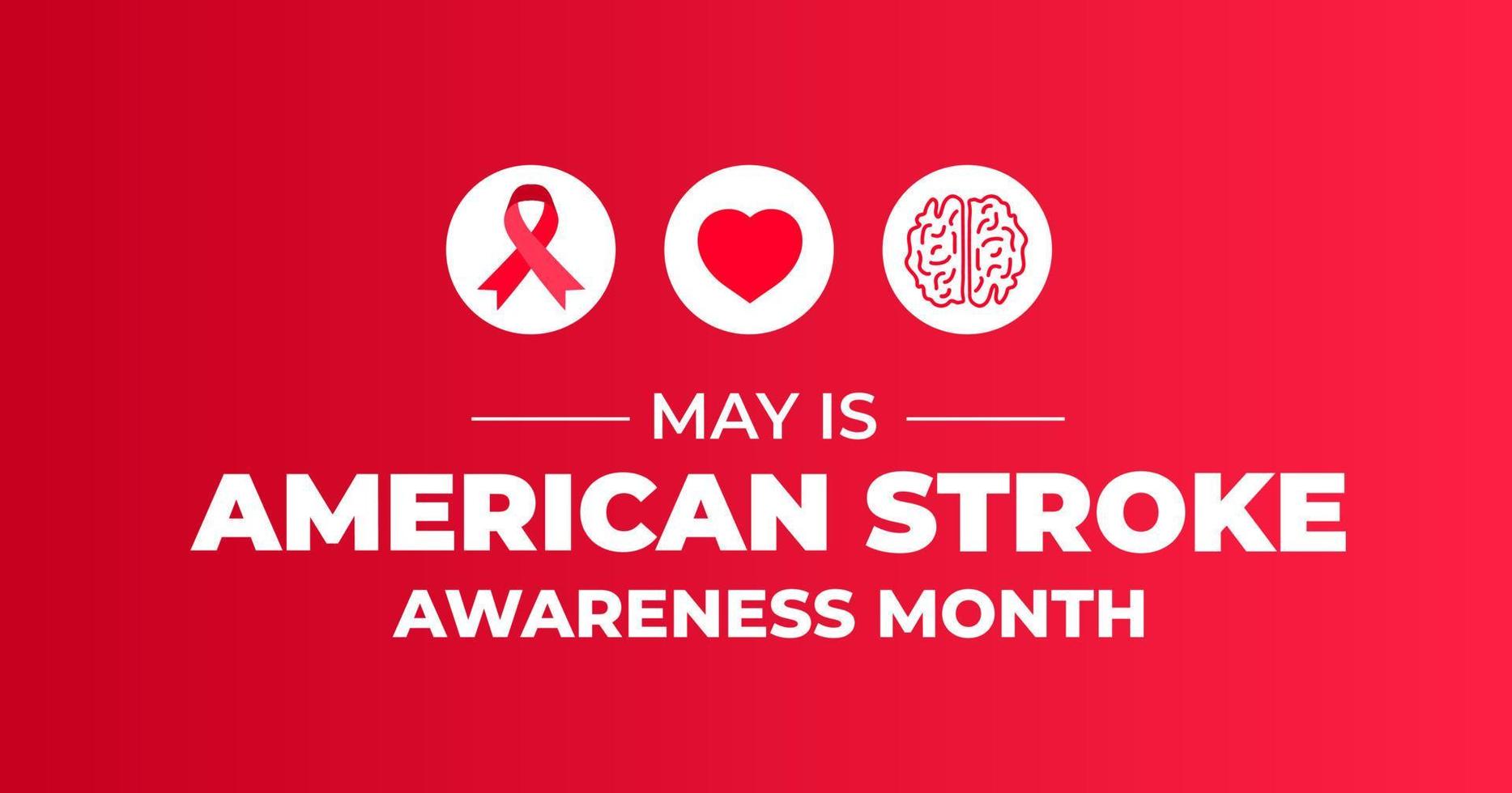 American Stroke Awareness Month background or banner design template celebrate in may vector