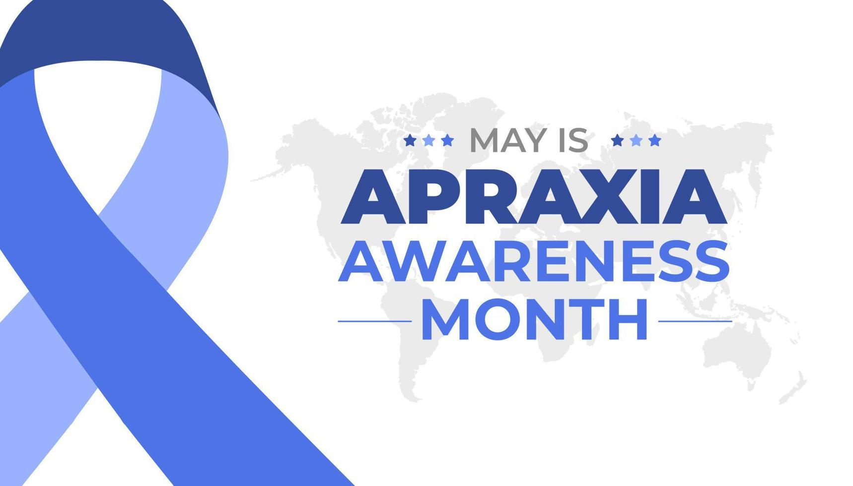 Apraxia Awareness Month background or banner design template celebrate in may vector