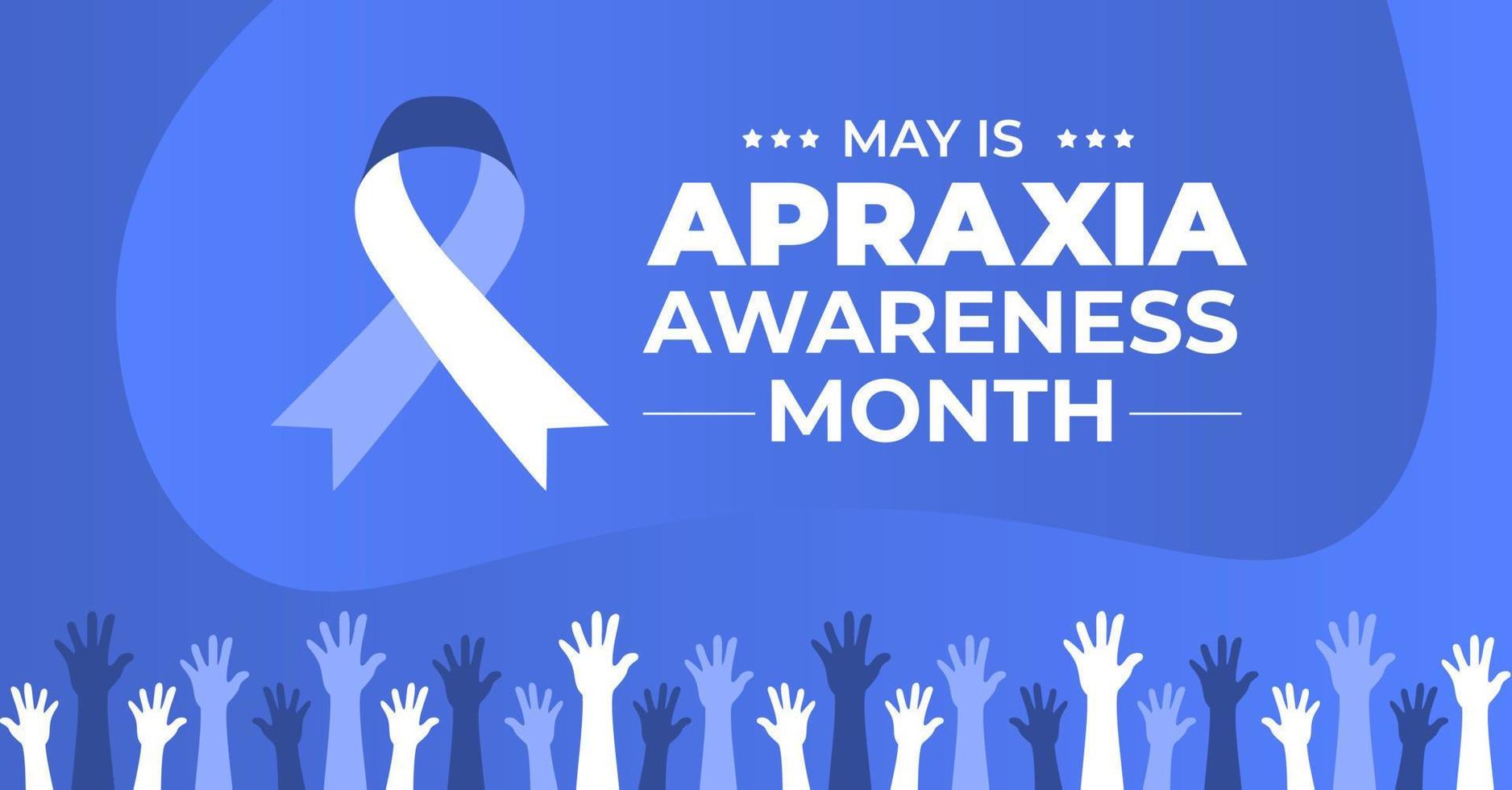 Apraxia Awareness Month background or banner design template celebrate in may vector