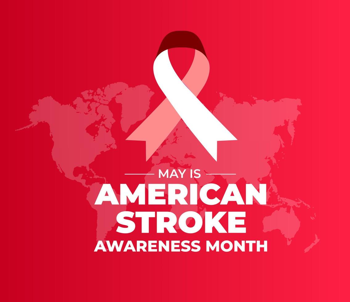American Stroke Awareness Month background or banner design template celebrate in may vector